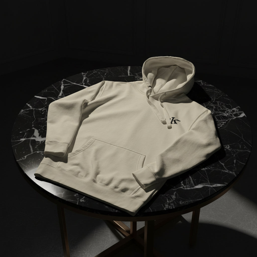 Built, Not Given Hoodie in Bone — Front Lifestyle 2